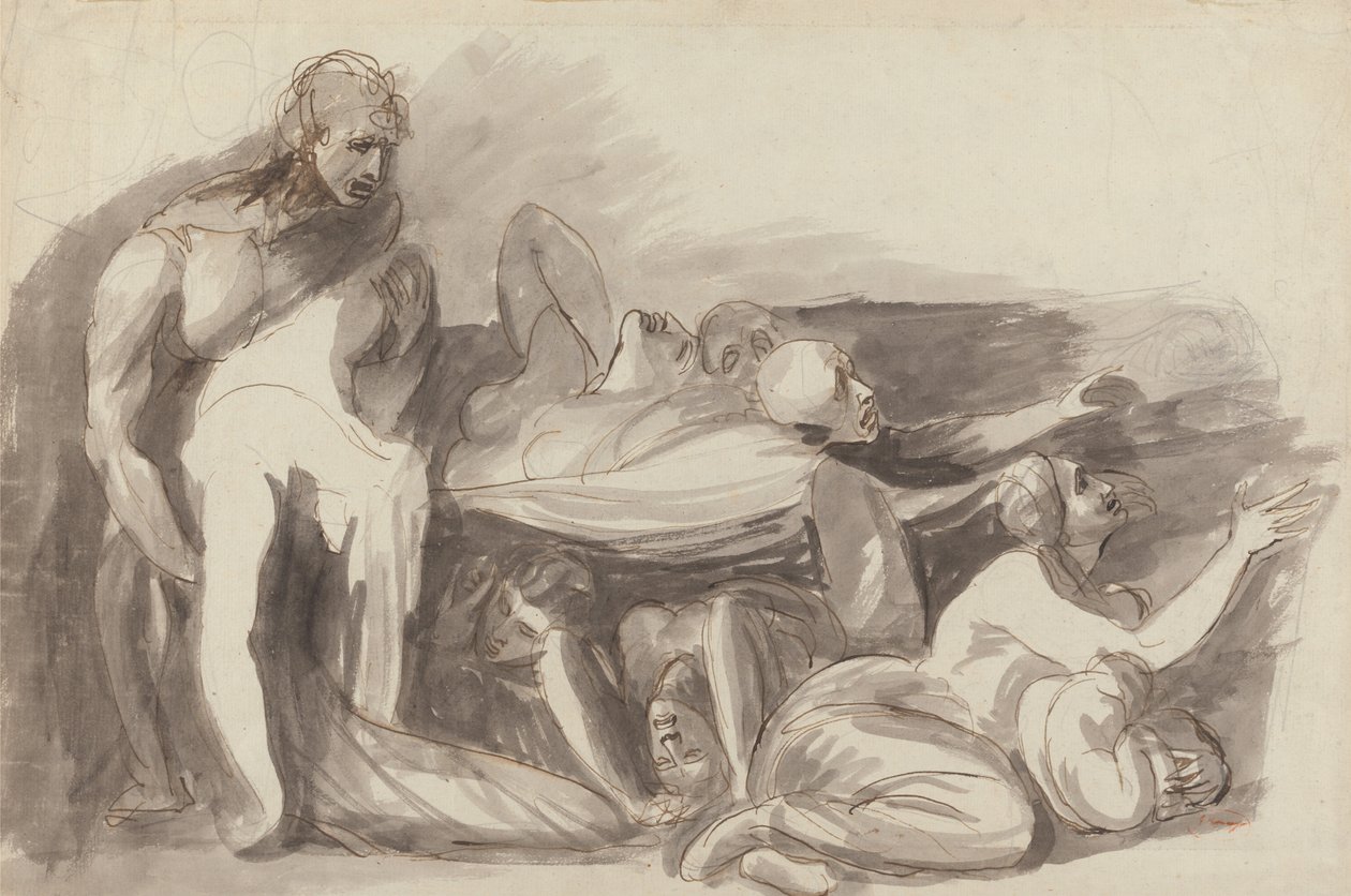 Vězeňská scéna od George Romney