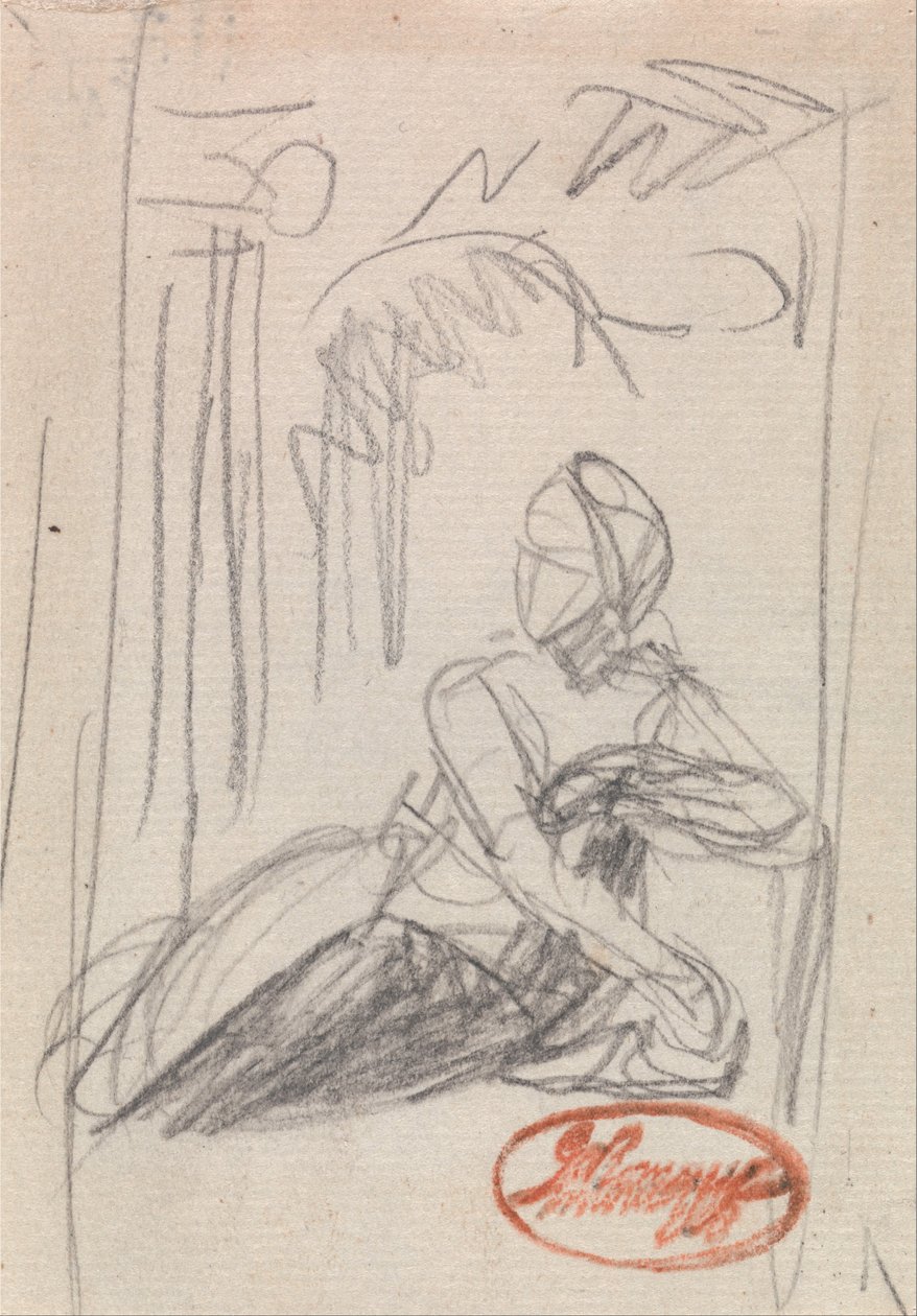 Ležící ženská postava od George Romney
