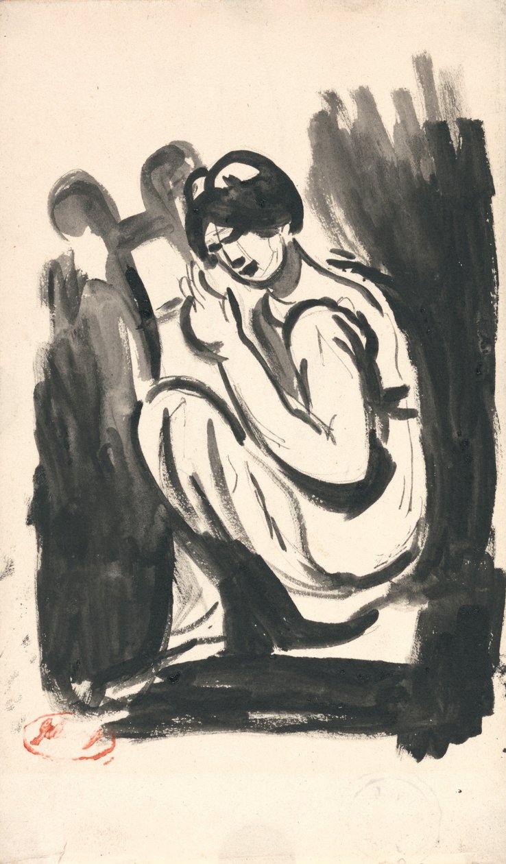 Sedící postava od George Romney