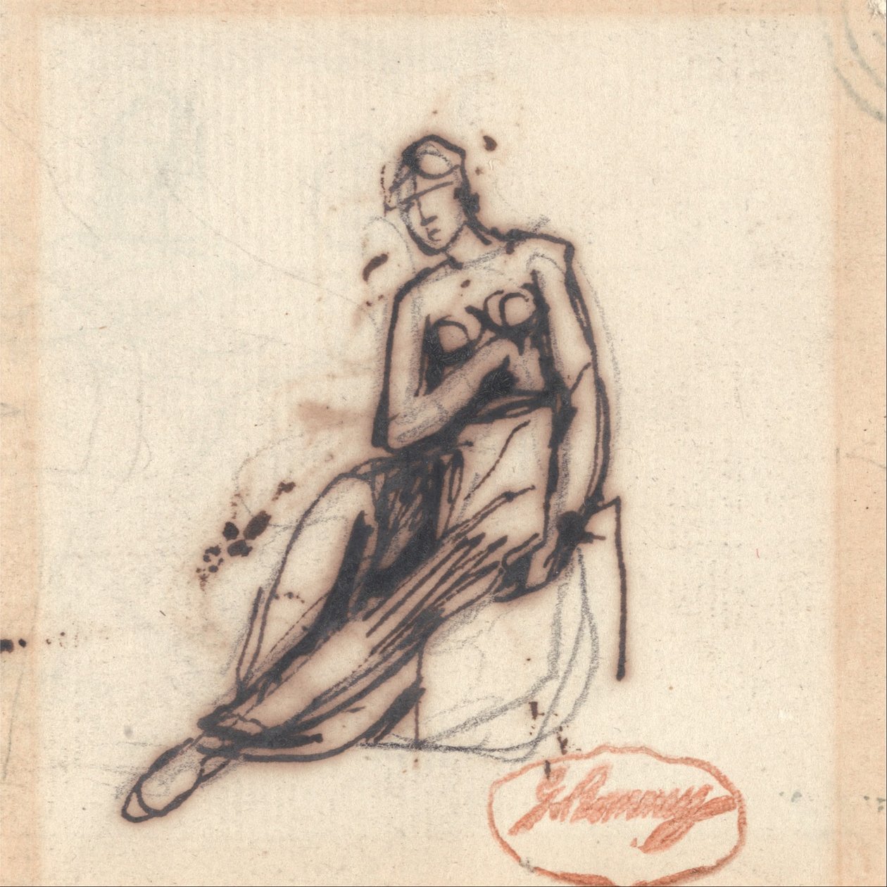 Sedící žena od George Romney