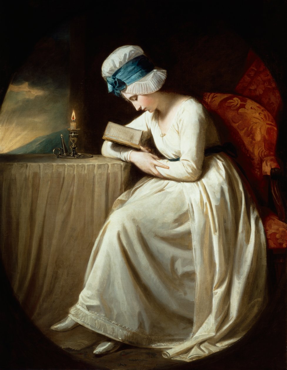 Serena čtení, 1780-85 od George Romney