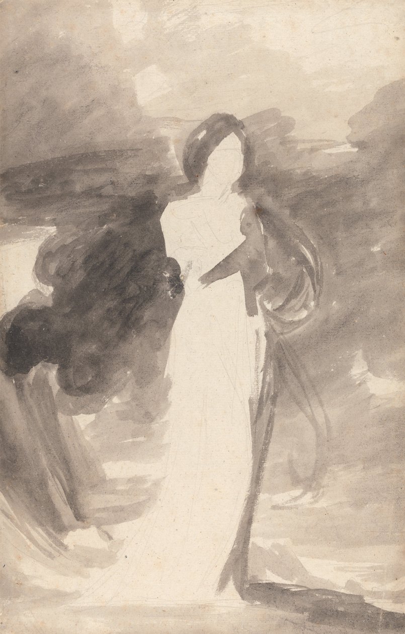 Studie stojící dámy od George Romney