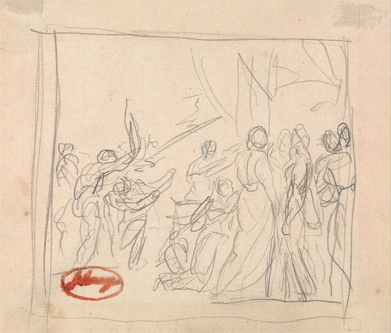 Kroketový zápas zmizel od George Romney