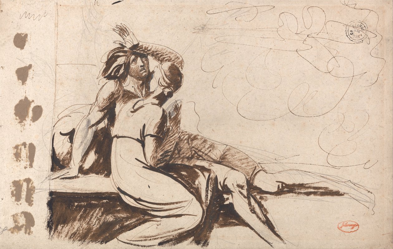 Dva milenci (Muž probouzející se ze snu) od George Romney