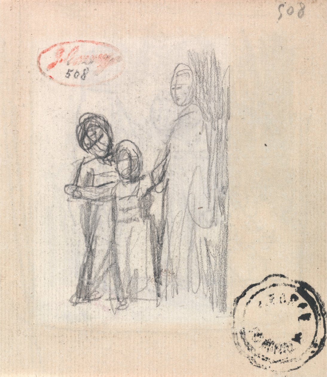 Žena a dvě děti od George Romney