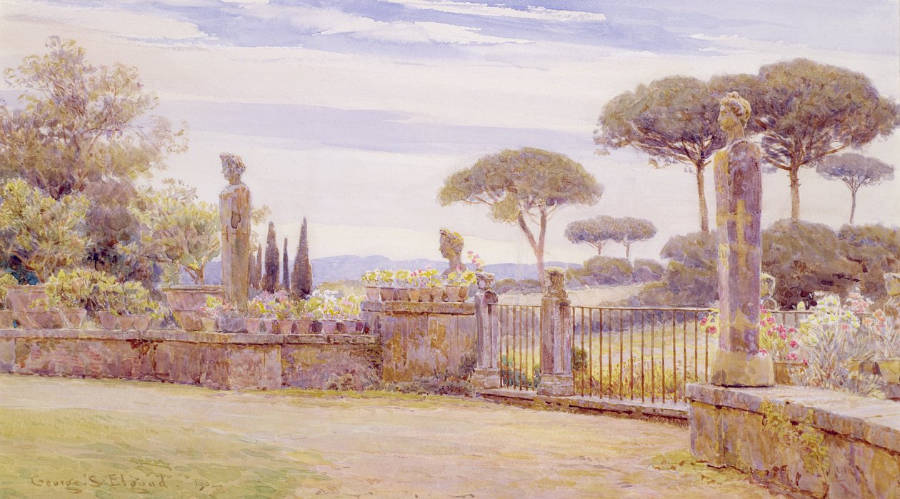Belvedere, Villa Piatti, Řím od George Samuel Elgood