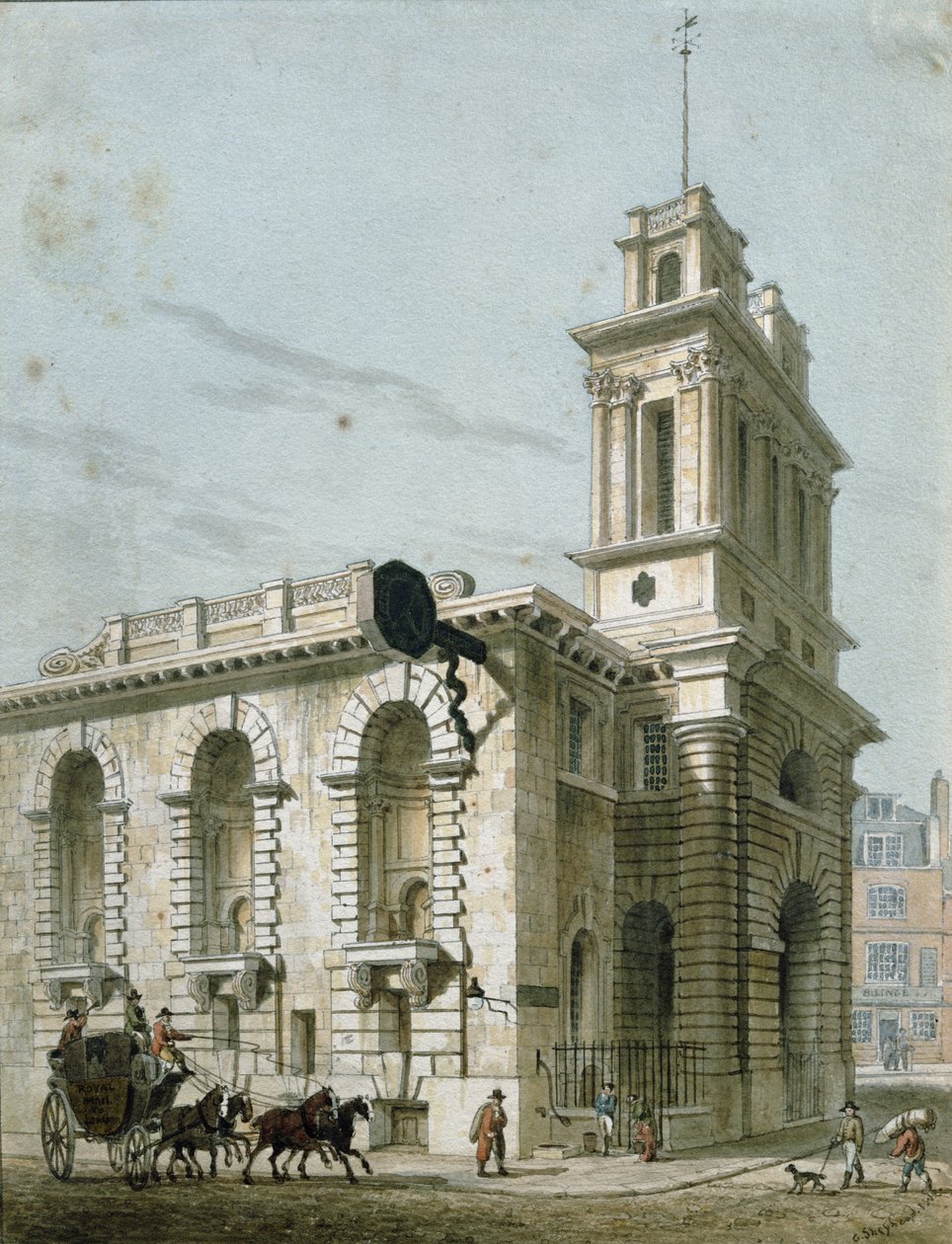 St. Mary Woolnoth: Lombard Street od George Shepherd