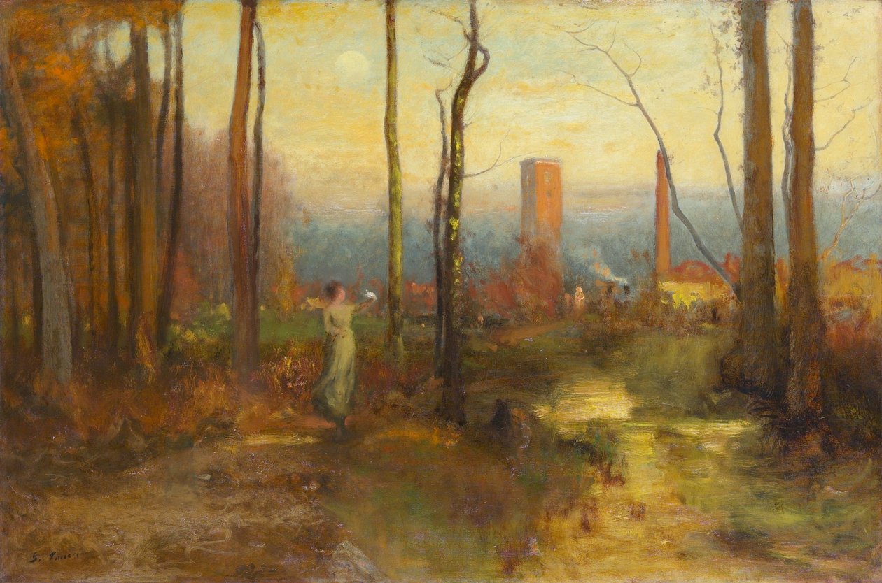 The Mill Stream, Montclair, New Jersey, kolem roku 1888 od George Inness