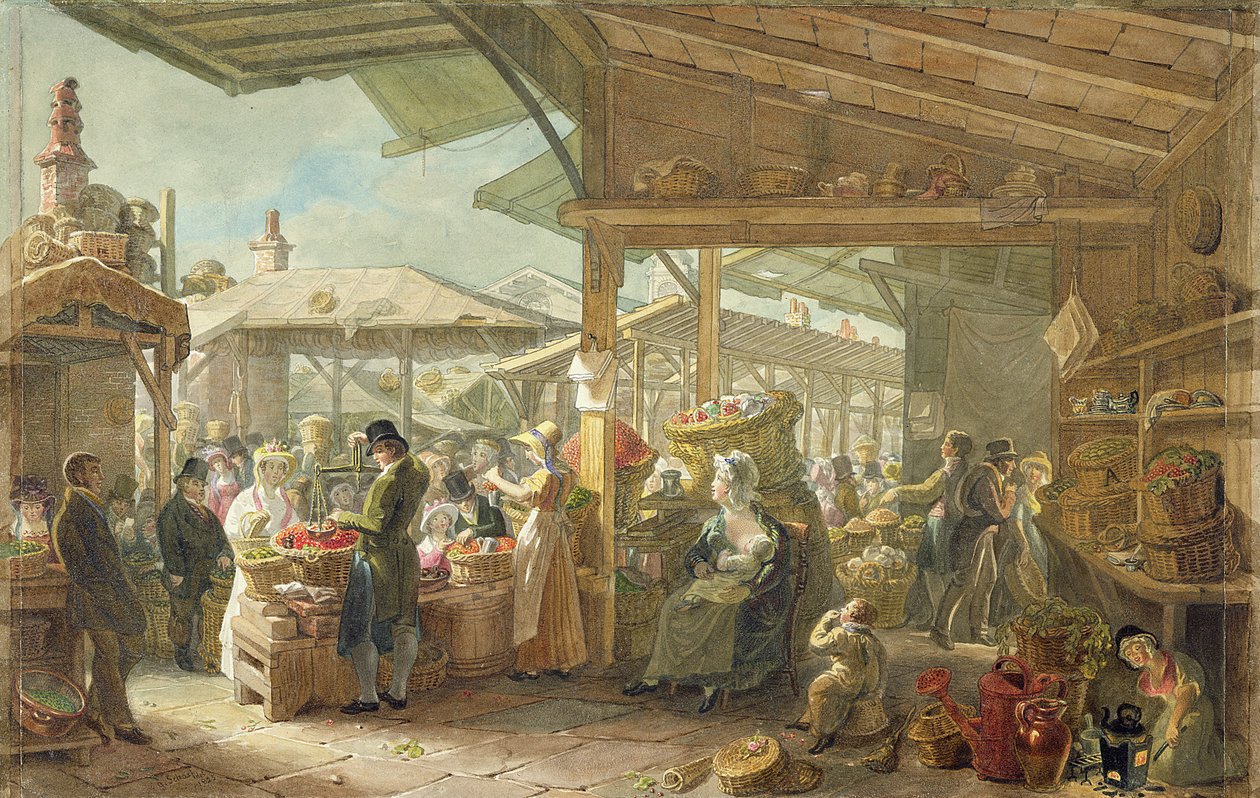 Old Covent Garden Market, 1825 od George Snr Scharf