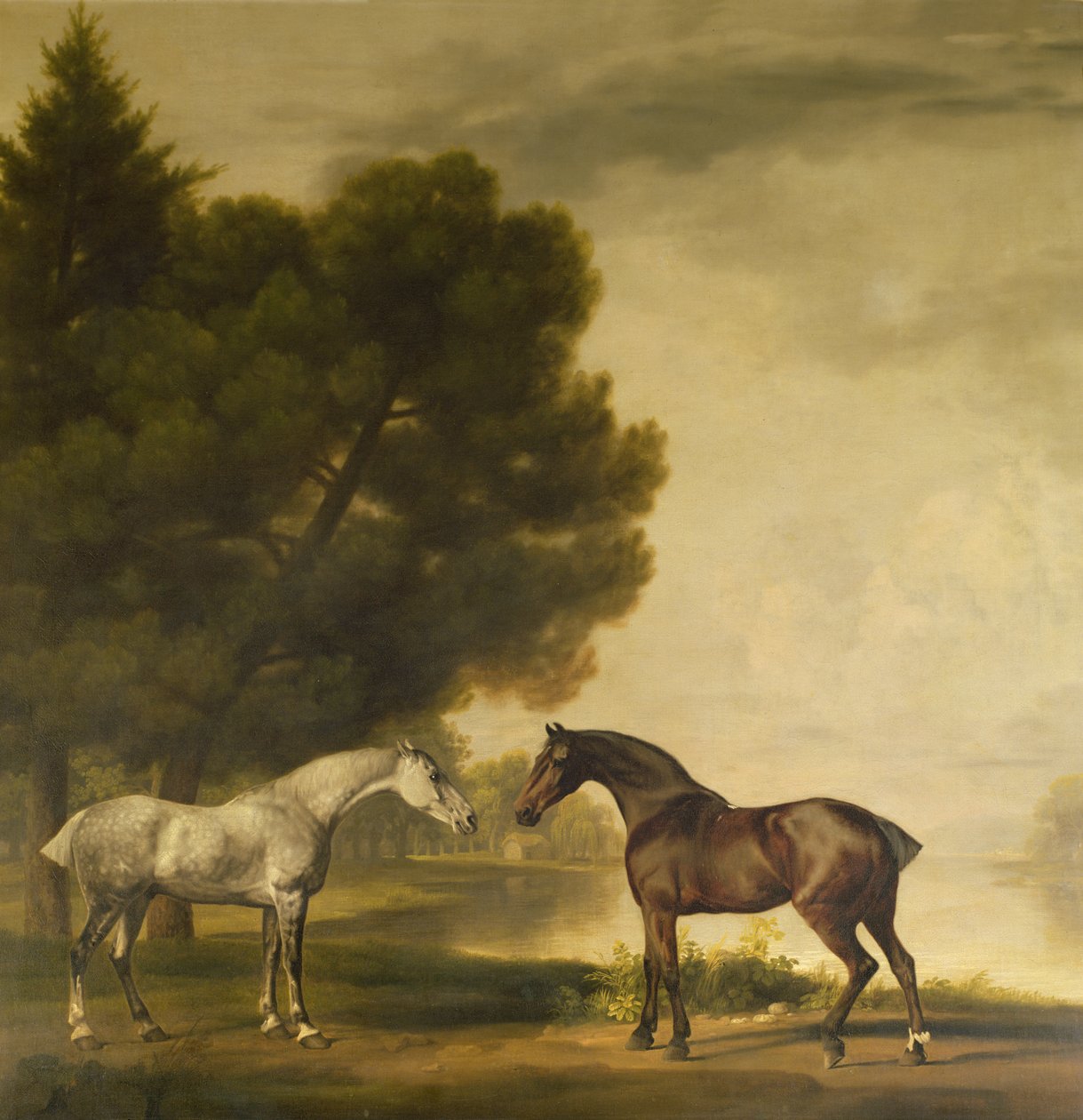 Šedá a zátoka v krajině od George Stubbs