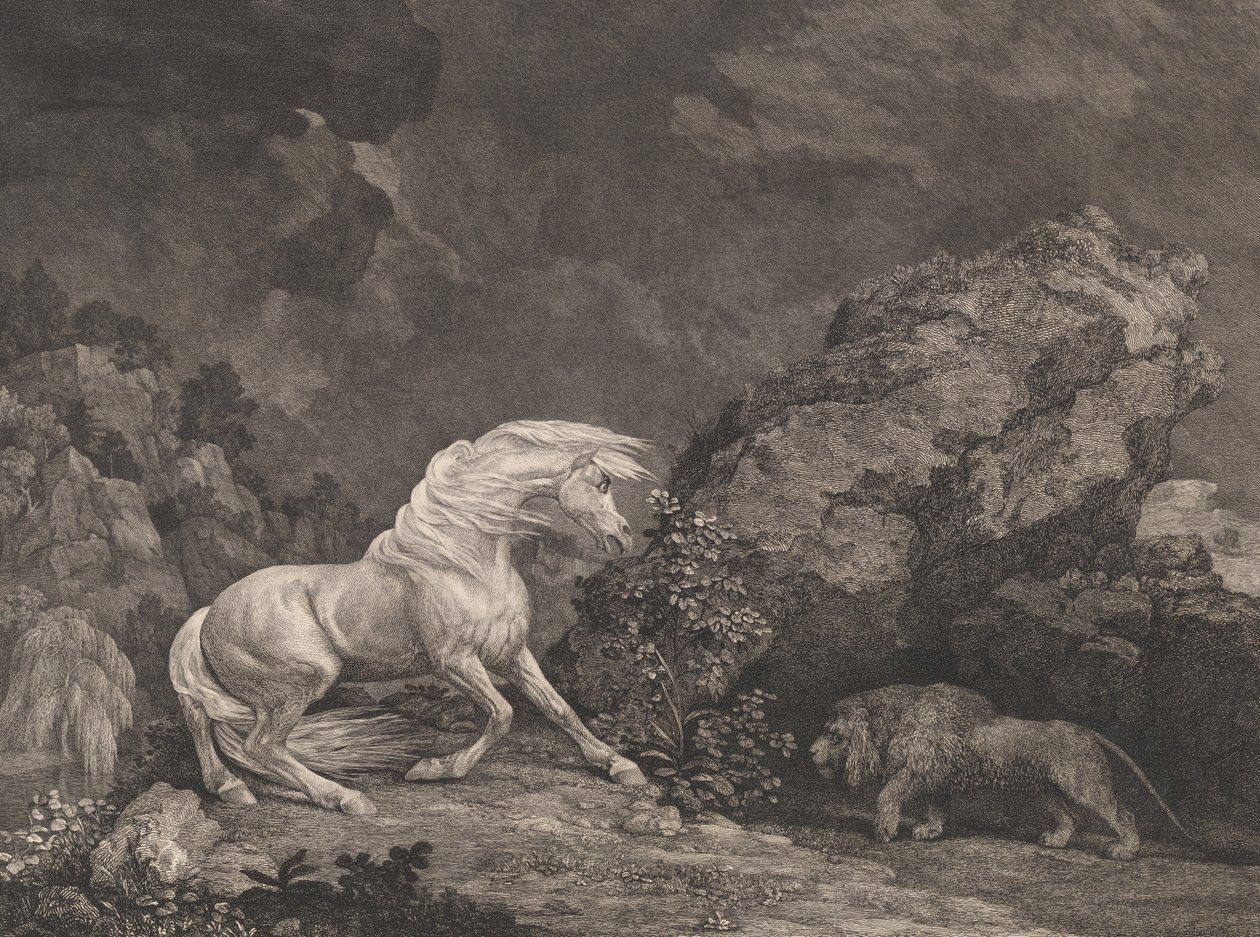 Kůň přivlastněný lvem od George Stubbs