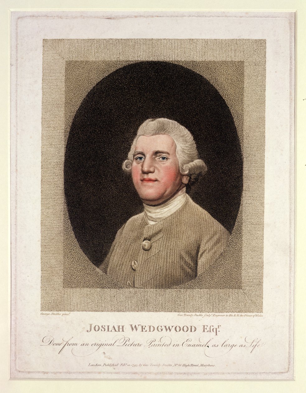 Josiah Wedgwood (1730-95), ryt a hospod. George Townley Stubbs (1756-1815), 1795 (tečkovaná rytina) od George Stubbs