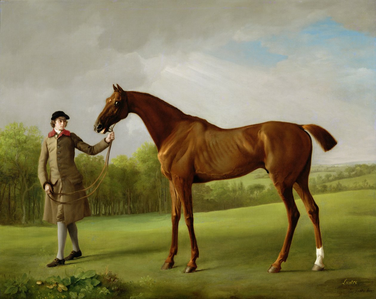 Lustre, držený ženichem, kolem 1760-62 od George Stubbs
