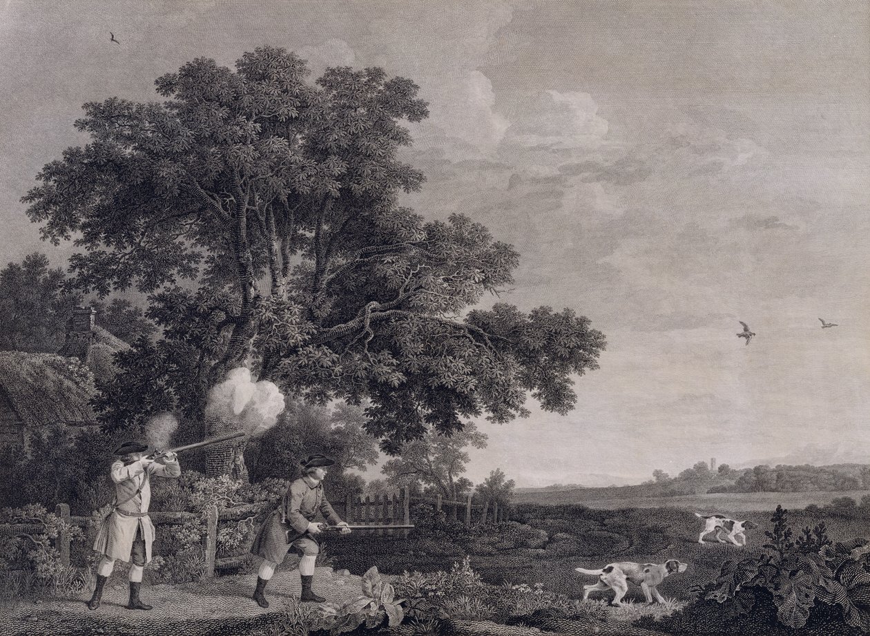 Střelba, deska 3, ryl William Woollett (1735-85) 1770 (rytina s leptem) od George Stubbs