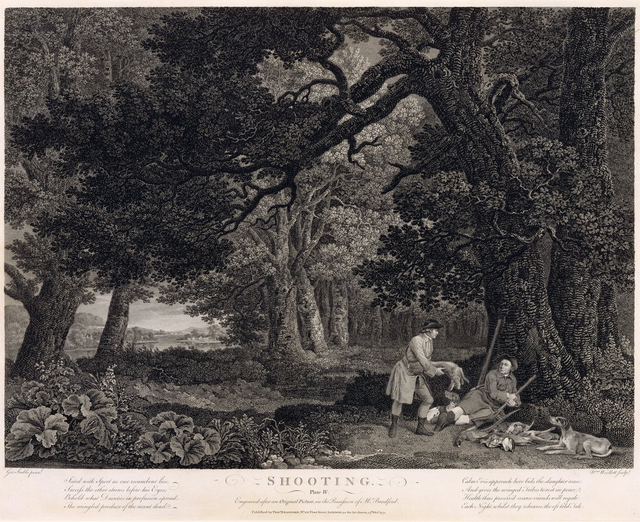 Střelba, deska 4, ryl William Woollett (1735-85) 1771 (rytina s leptem) od George Stubbs