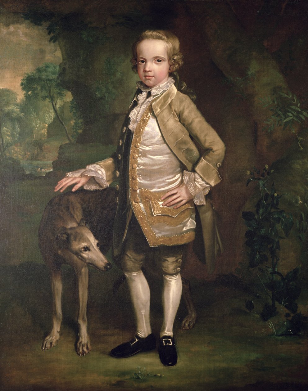 Sir John Nelthorpe, 6. baronet jako chlapec od George Stubbs