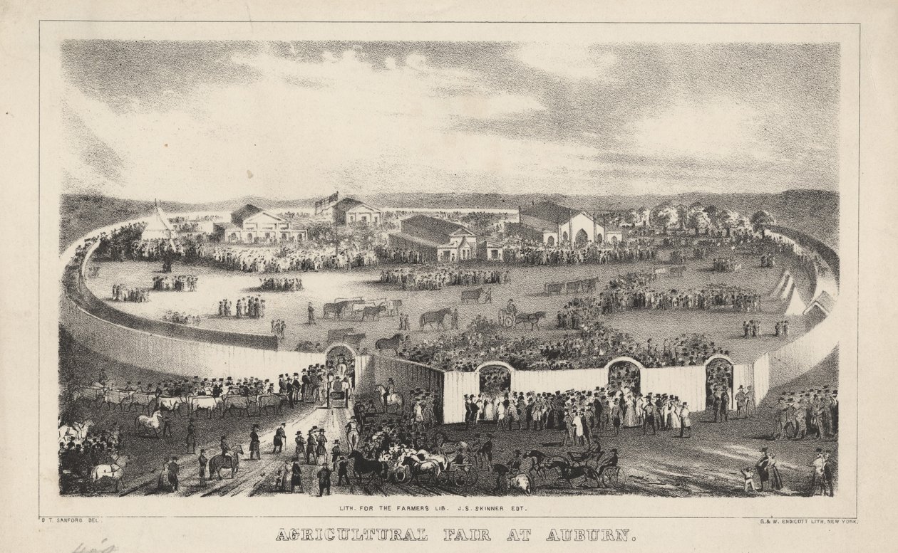 Zemědělský veletrh v Auburn, litho G. und W. Endicott, 1844 od George T. Sanford