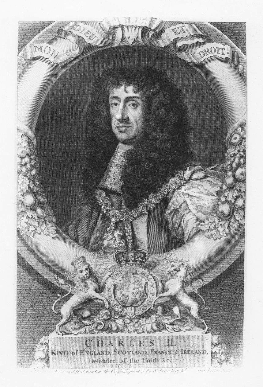 Karel II., anglický král od George Vertue