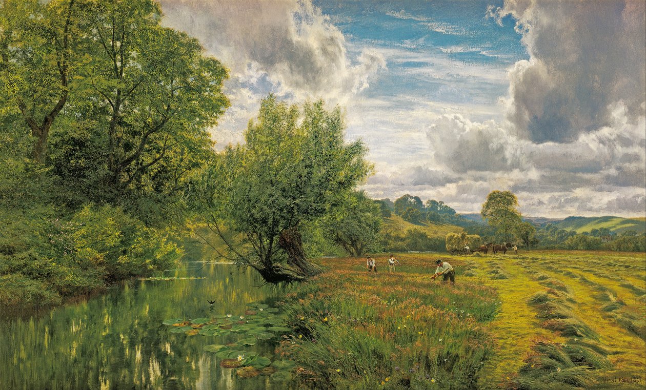 Hayfield, poblíž Days Lock, Oxon od George Vicat Cole