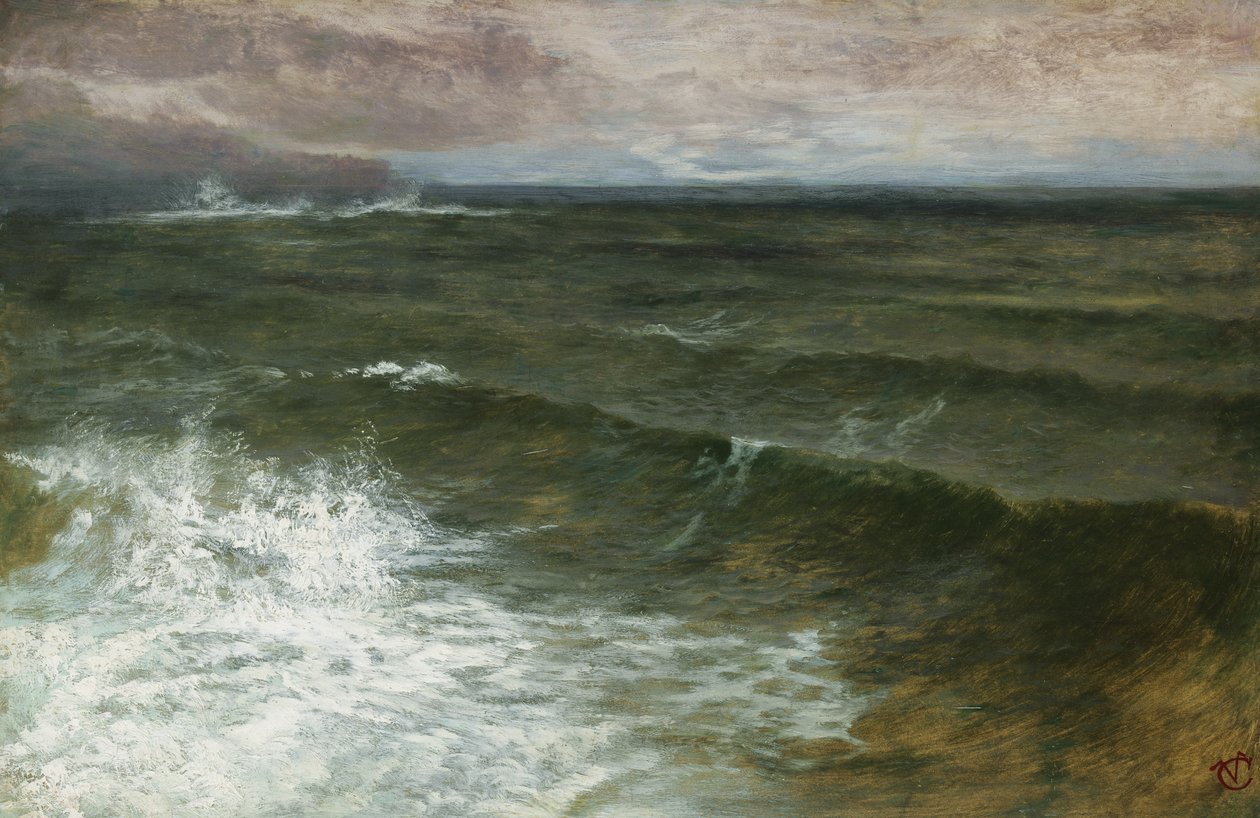 Lannacombe Bay, výchozí bod v dálce od George Vicat Cole