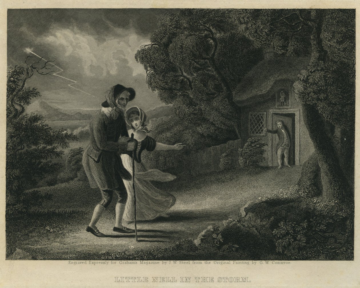 Little Nell in the Storm, vyryl J. W. Steel od George W. Conarroe