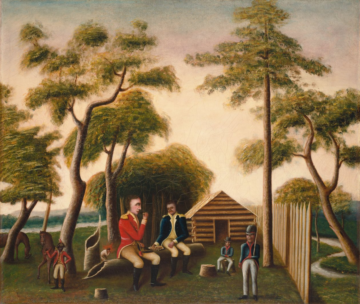 Marion hoduje britského důstojníka na sladkých bramborách, 1848 od George Washington Mark