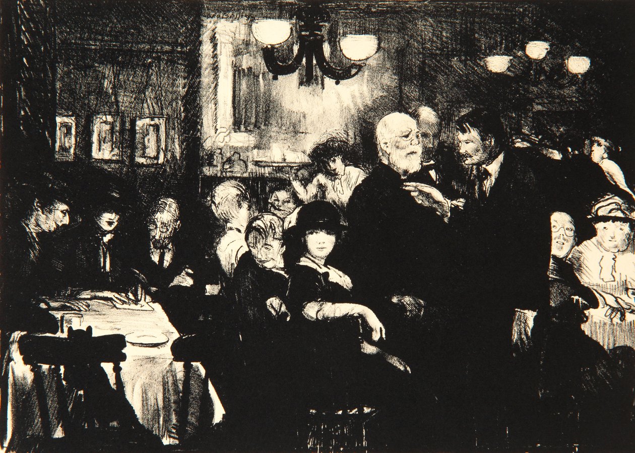 Večer umělců, 1916 od George Wesley Bellows
