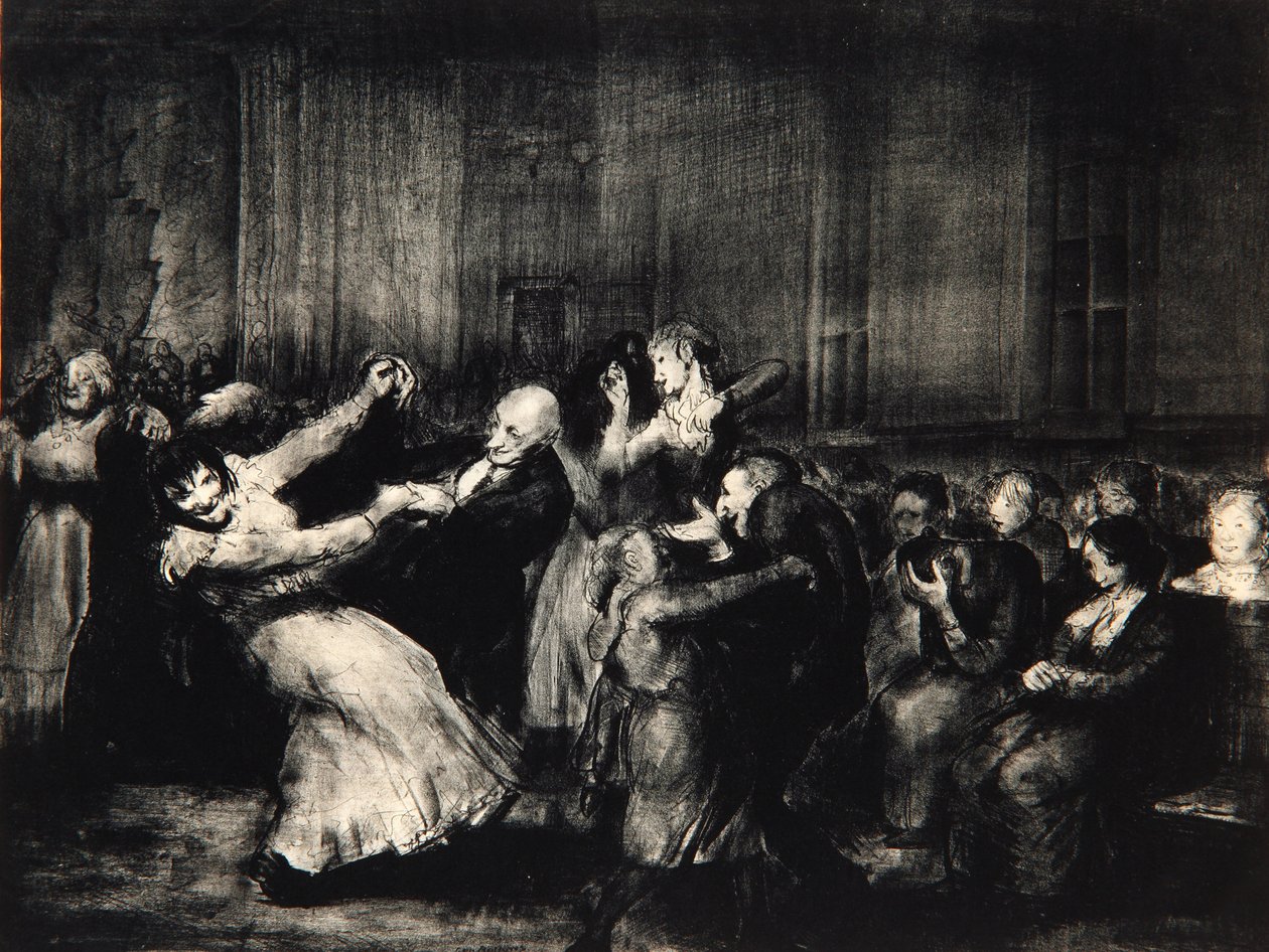 Tanec v blázinci, 1917 od George Wesley Bellows