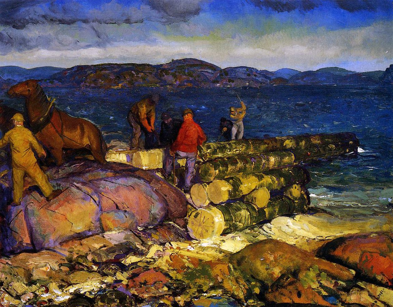 Stavitelé doků, 1925 od George Wesley Bellows