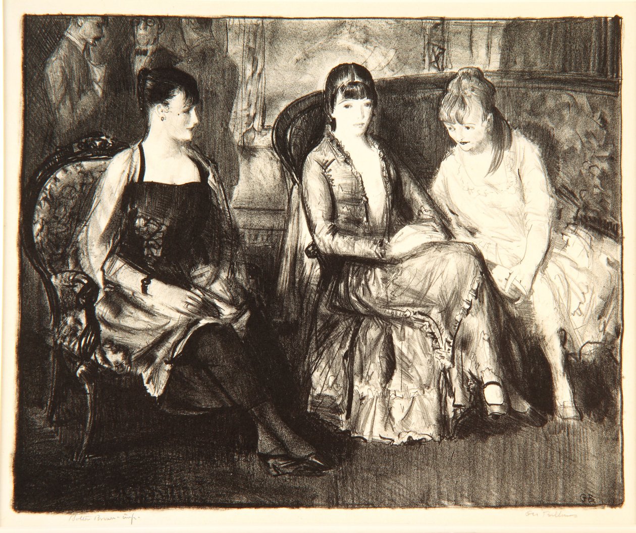 Elsie, Emma a Marjorie, 1921 od George Wesley Bellows