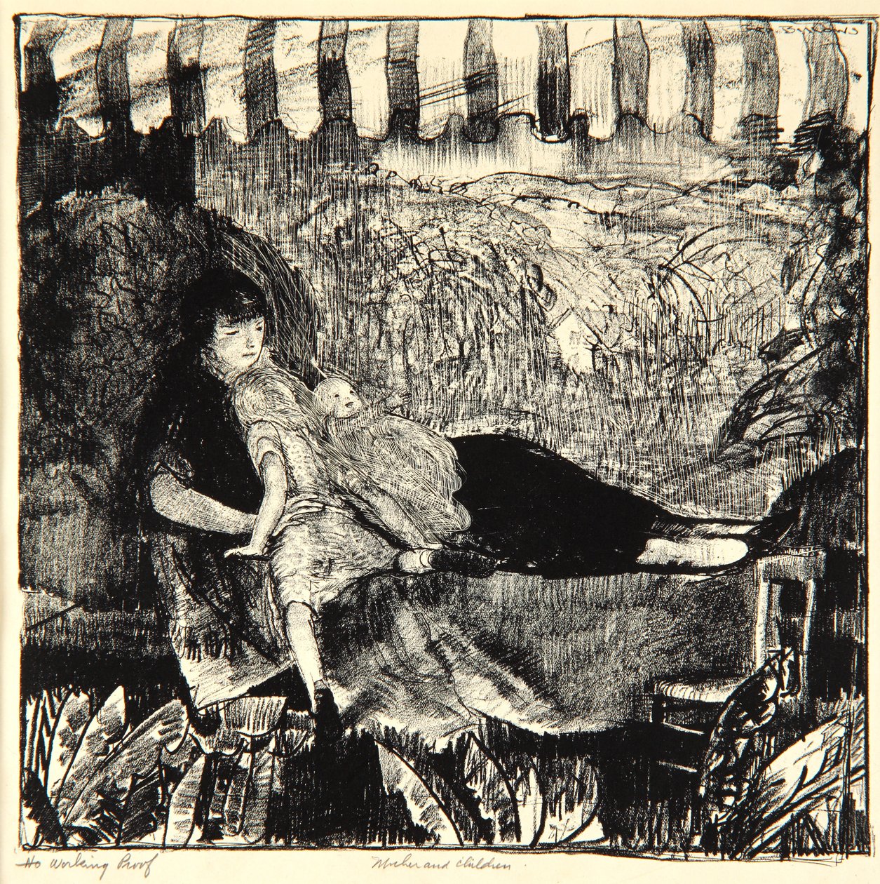 Matka a děti, 1916 od George Wesley Bellows