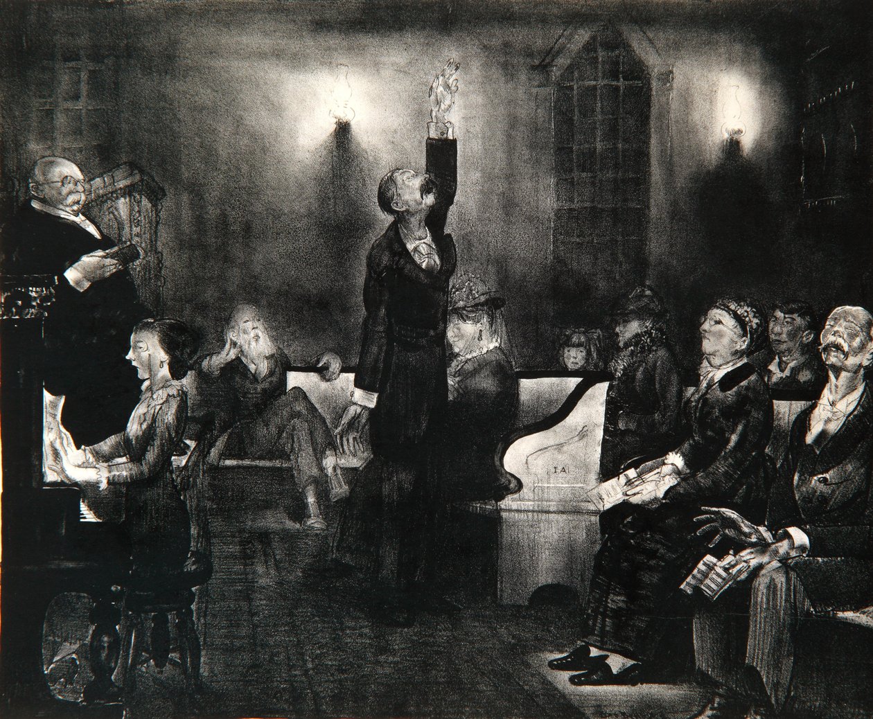 Modlitební setkání, 1916 od George Wesley Bellows