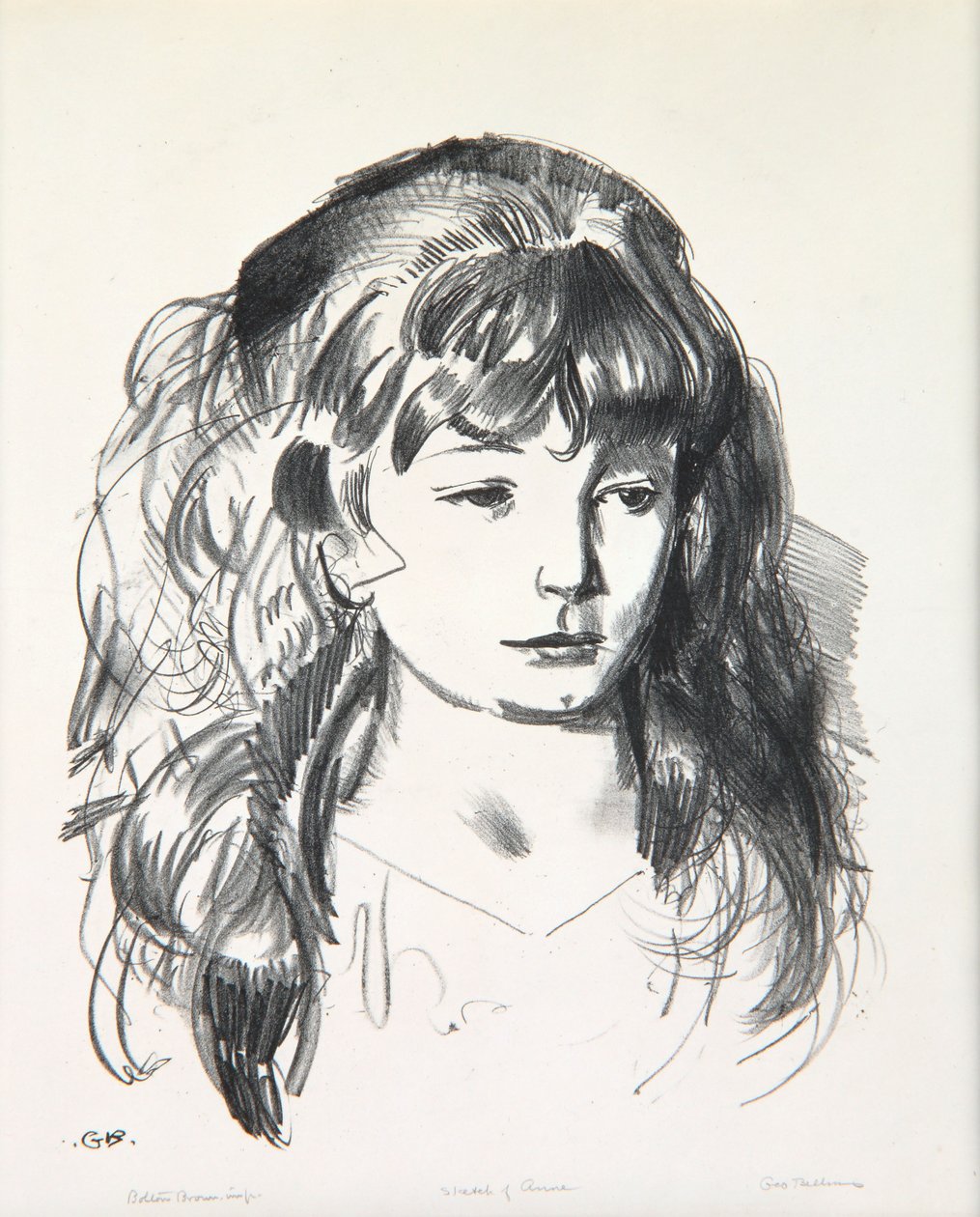 Skica Anny, 1923-24 od George Wesley Bellows