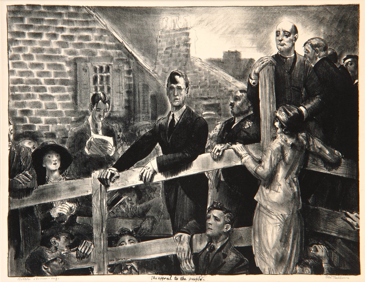 Výzva k lidu, 1923-24 (litografie) od George Wesley Bellows