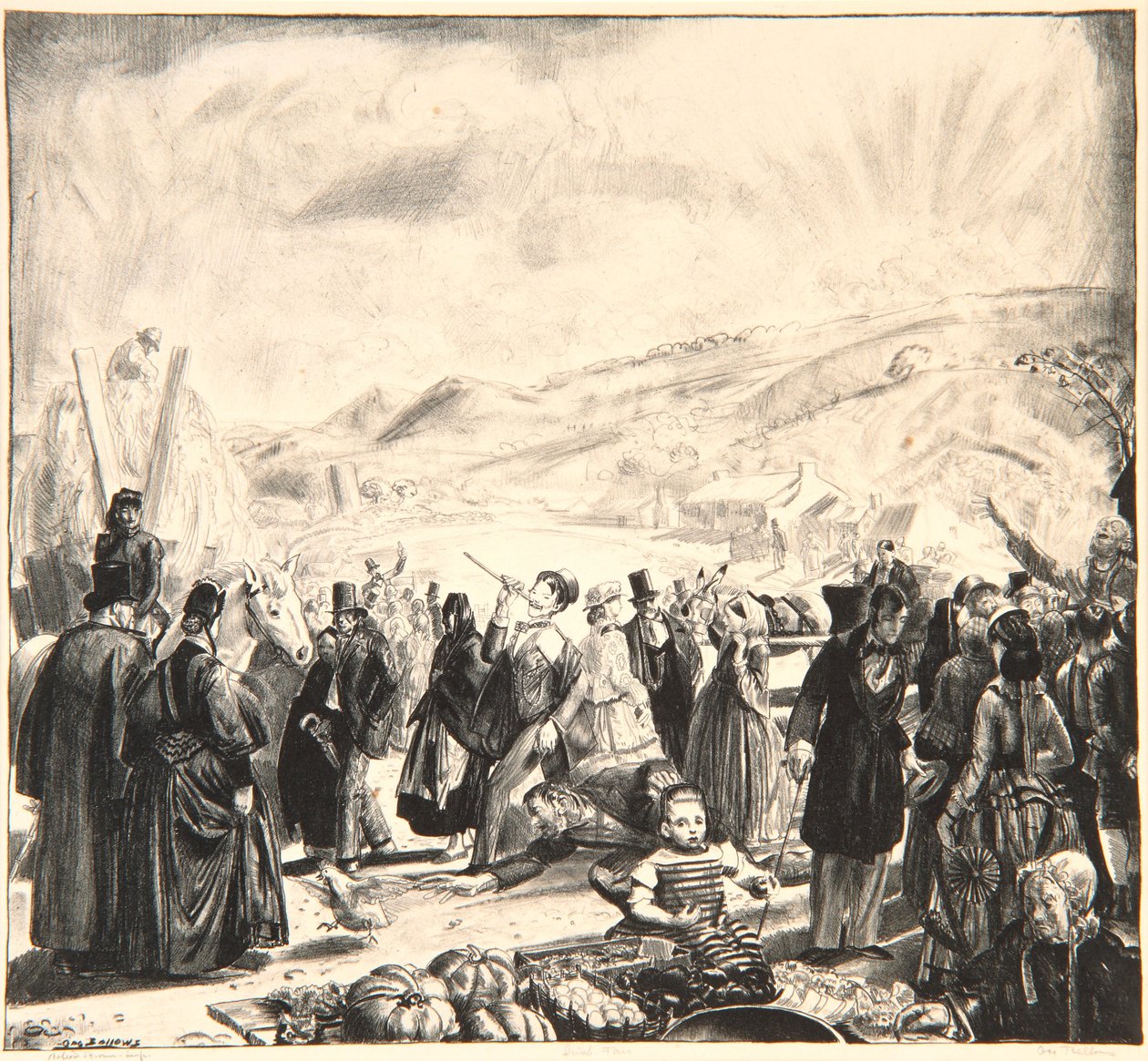 Irský veletrh, 1923 (litografie) od George Wesley Bellows