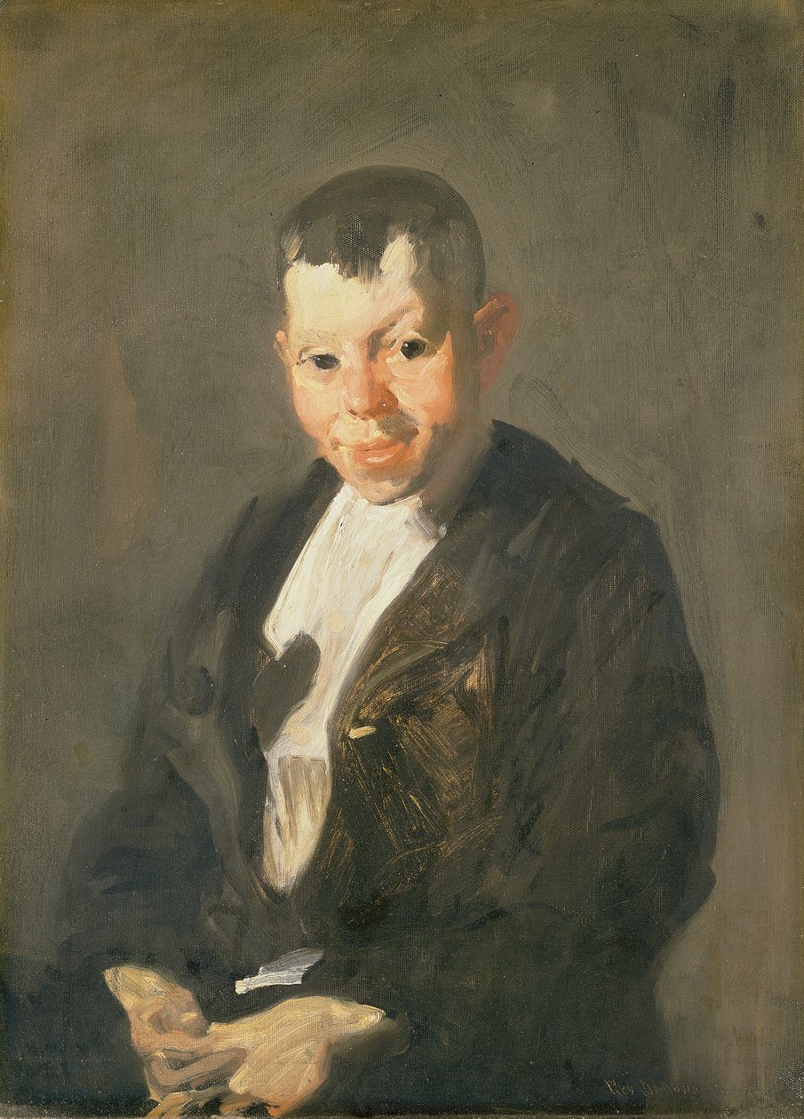 The Newsboy, 1908 olej na plátně od George Wesley Bellows