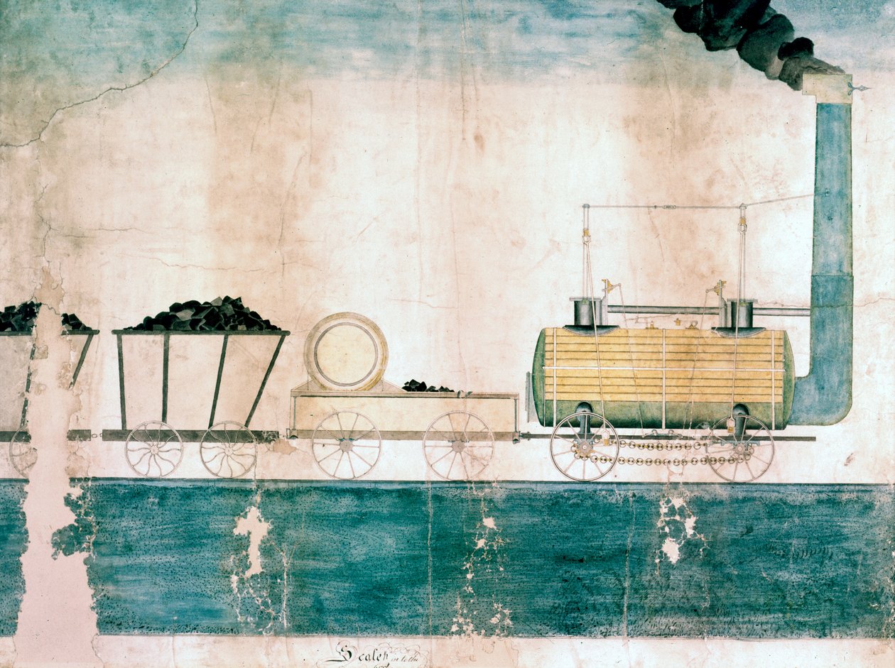 Lokomotiva Killingworth, asi 1815 od George attr. to Stephenson