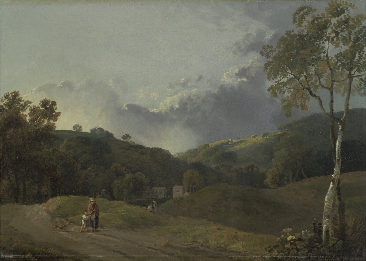 Krajina s chalupáři od George the Elder Barret