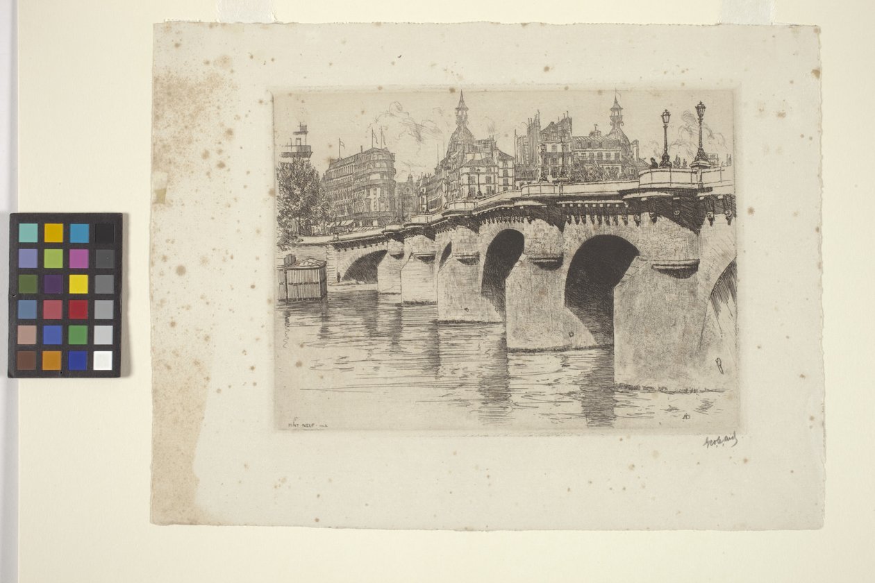 Pont Neuf, č. 2 (inkoust) od George Charles Aid