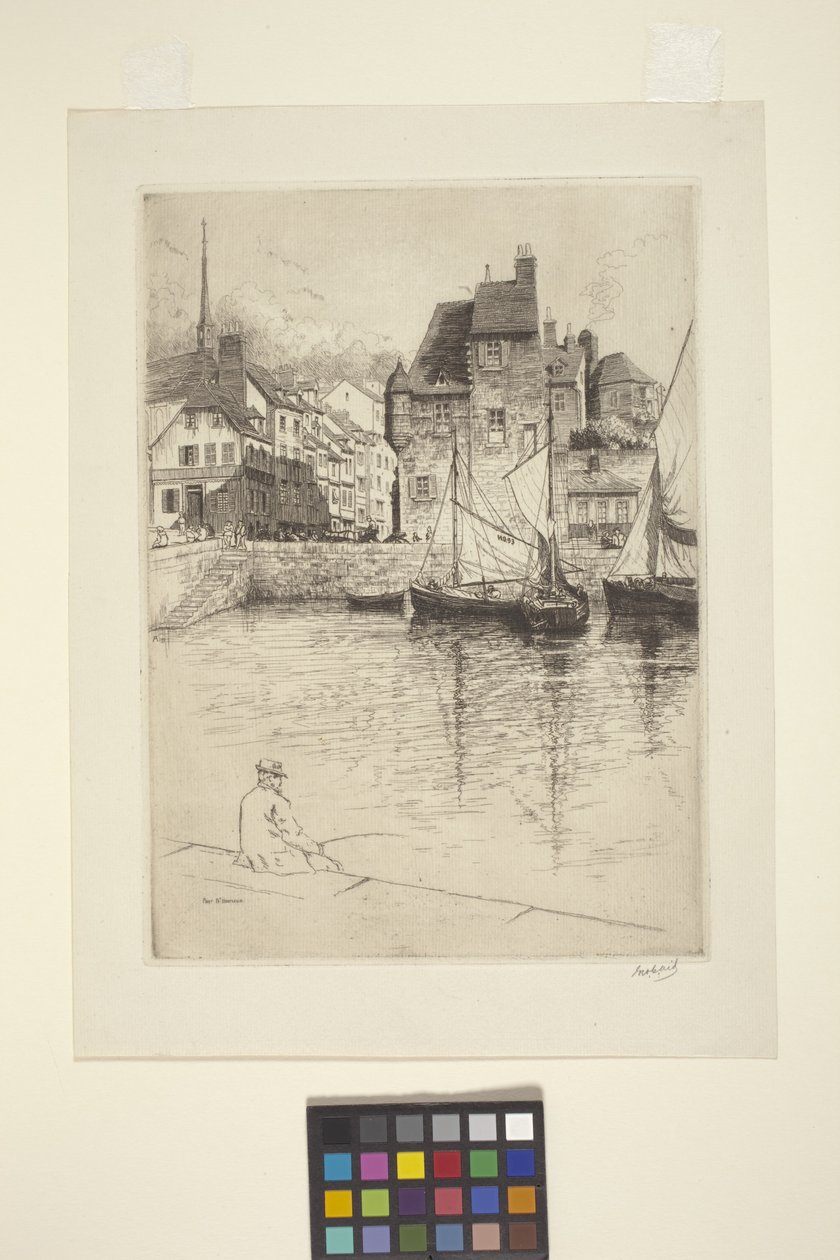 Port of Honfleur (inkoust) od George Charles Aid