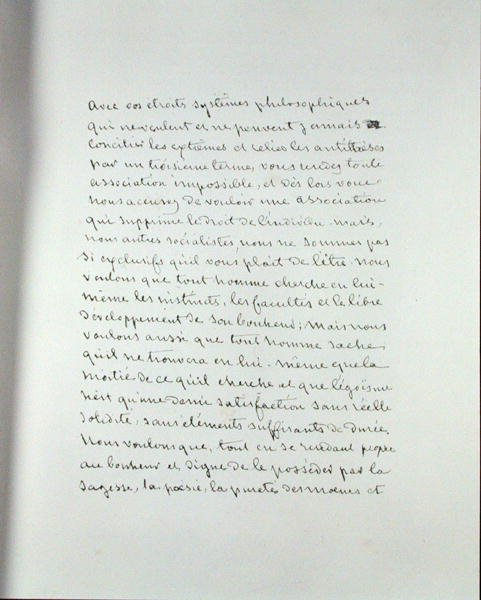 Rukopisná stránka z „Pantheon des Illustrations francaises au XIXe siecle“ (pero a inkoust na papíře) od George Sand