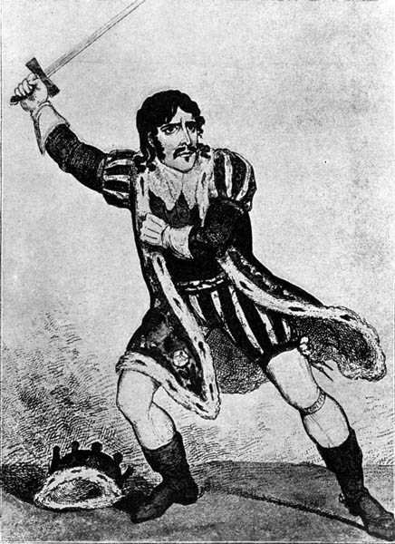Edmund Kean (1787-1833) jako Richard III od George (after) Cruikshank