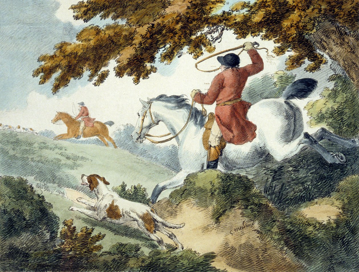 Myslivost, ryl J. Wright od George (after) Morland
