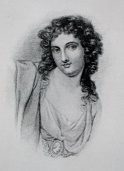 Lady Hamilton (asi 1765-1815) (rytina) od George (after) Romney