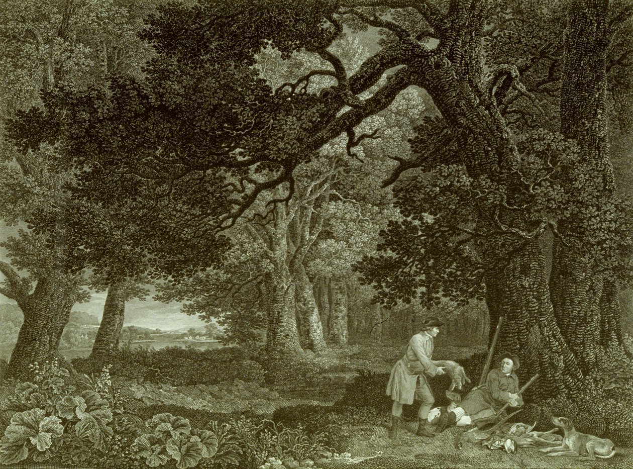 Odpočinek po střelbě, deska 4 (rytina) od George (after) Stubbs