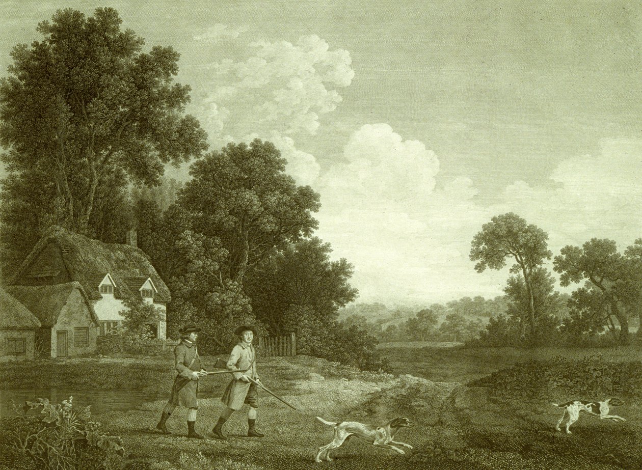 Dva pánové jdou střílet, deska 2 (rytina) od George (after) Stubbs