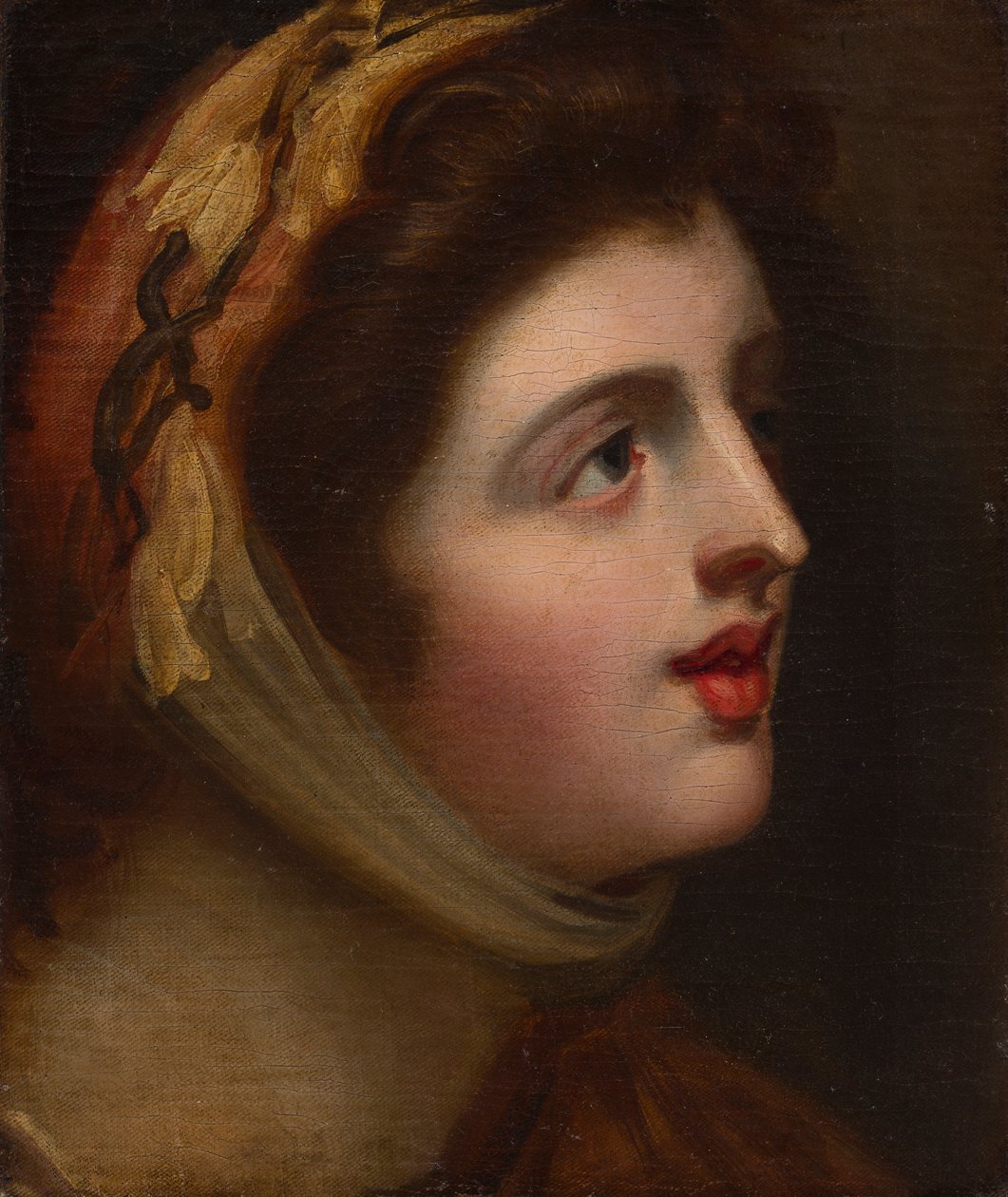 Emma Hamilton jako Sensibility (olej na plátně) od George (studio of) Romney