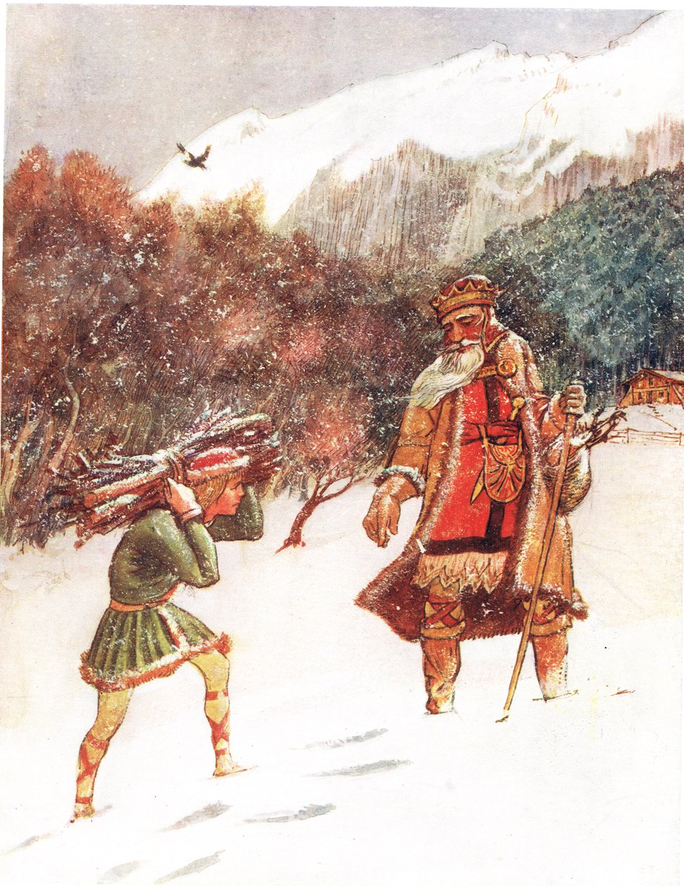 Dobrý král Václav, ilustrace z „Obrázkové zpěvní knihy“, 1910 od George, 9th Earl of Carlisle Howard