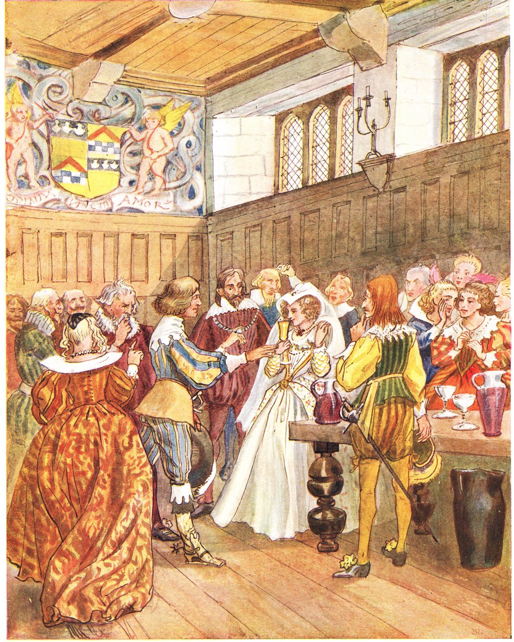 Lochinvar, ilustrace z "Obrázkové knížky písní", 1910 od George, 9th Earl of Carlisle Howard