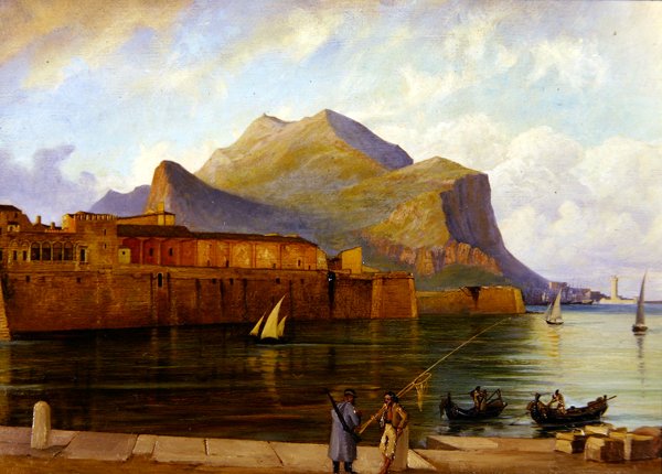 Monte Pellegrino z přístavu Palermo od George 9th Earl of Carlisle Howard